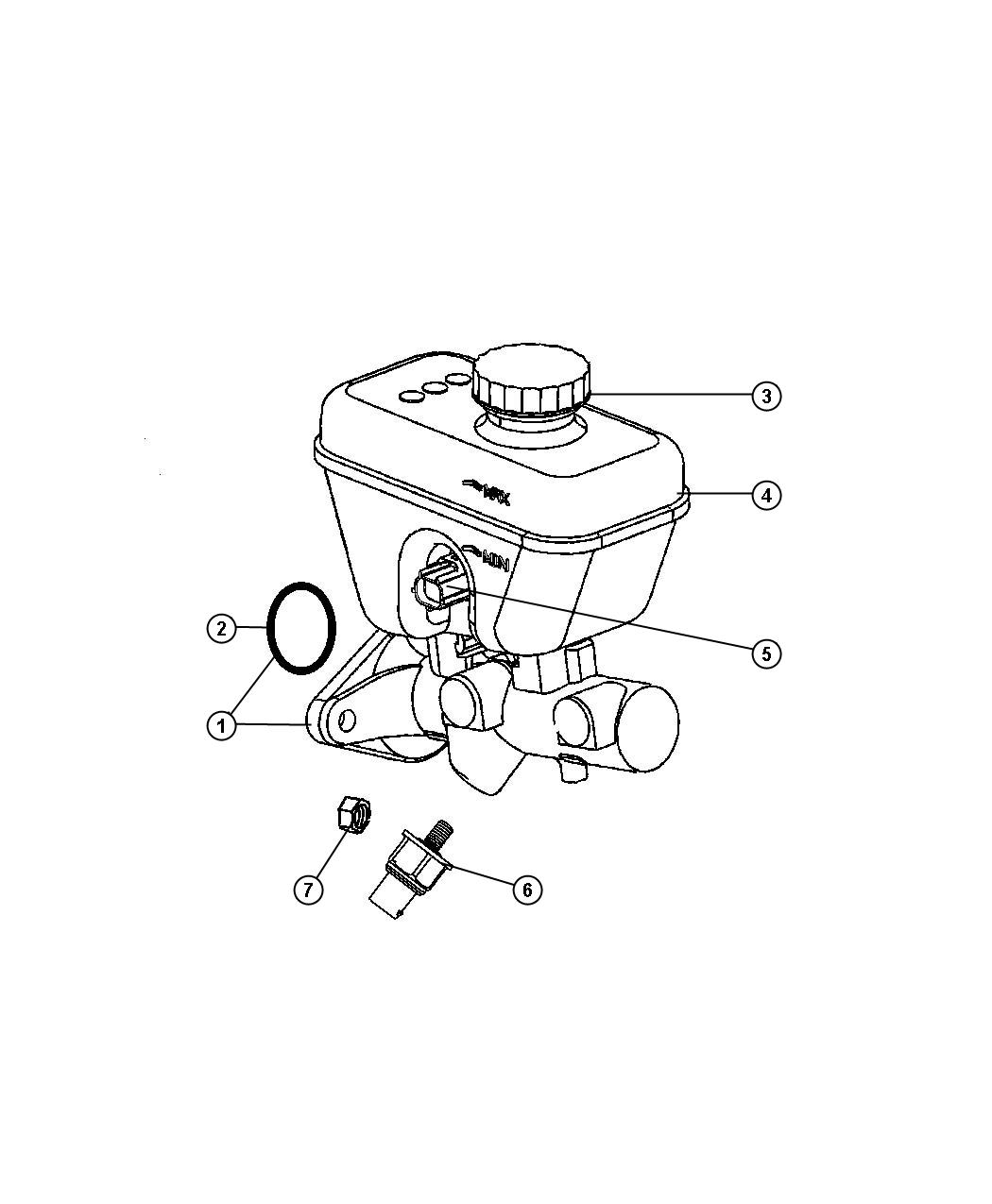 Diagram Master Cylinder,Brake. for your 2003 Jeep Grand Cherokee   