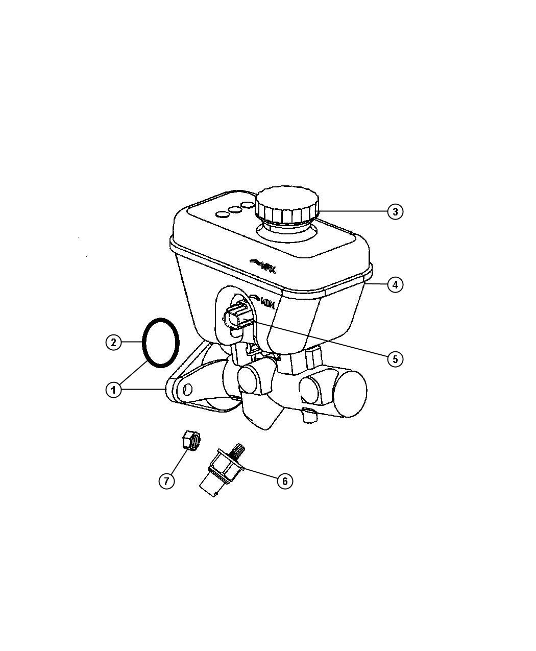 Diagram Master Cylinder,Brake. for your 2003 Jeep Grand Cherokee   