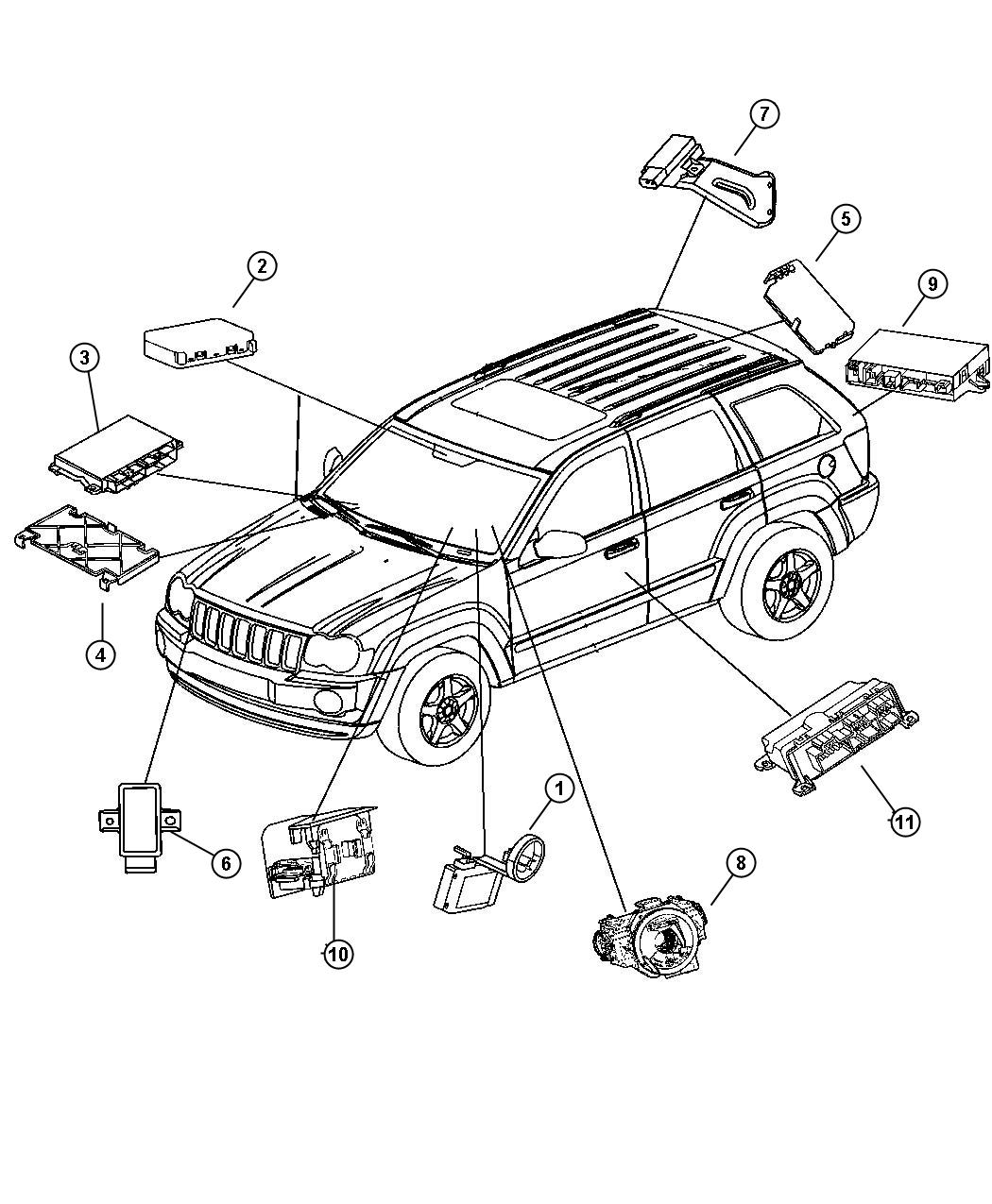 Diagram Modules Body. for your 2008 Chrysler Sebring   