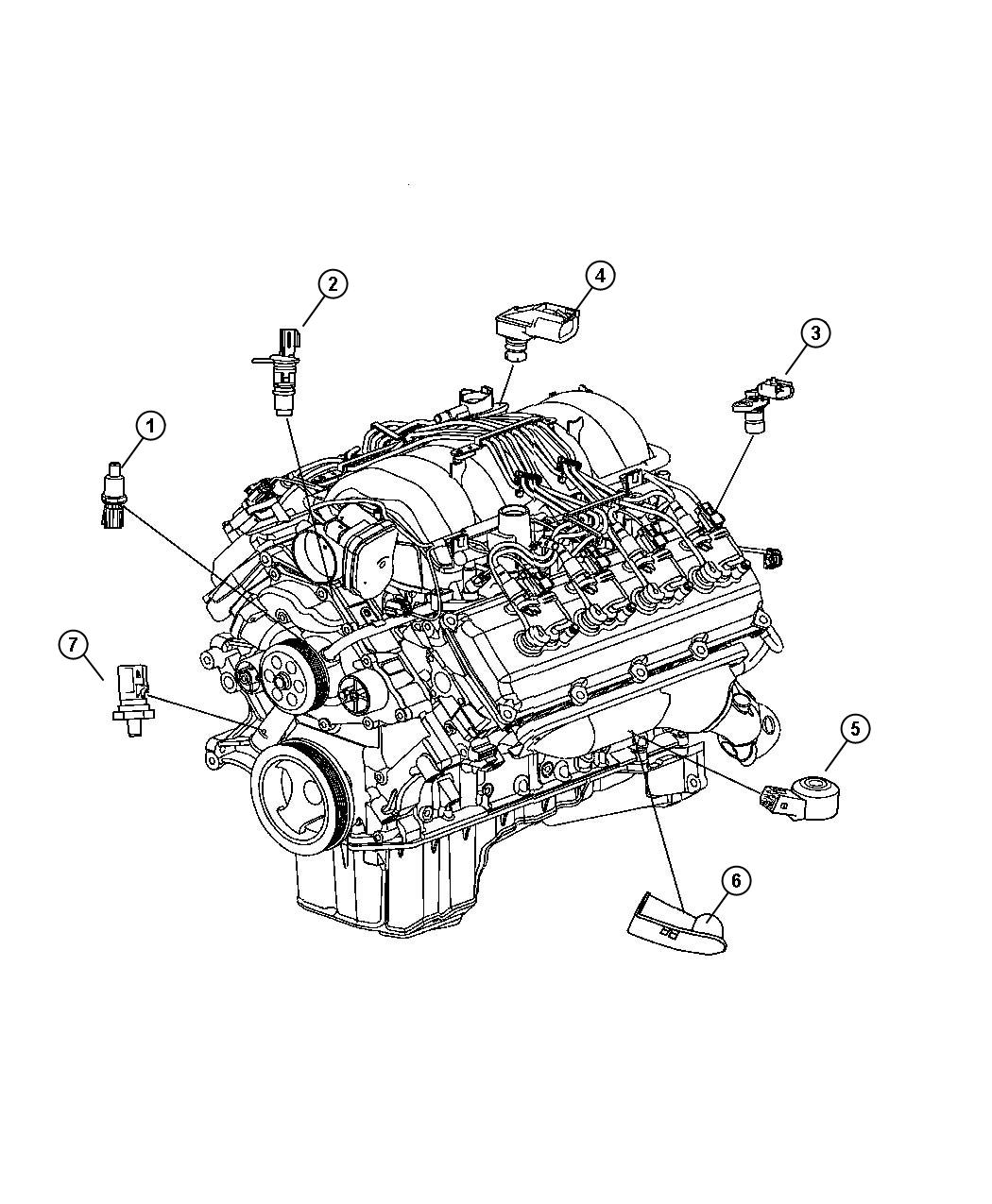 Sensors Engine [5.7L, 6.1L Engines]. Diagram