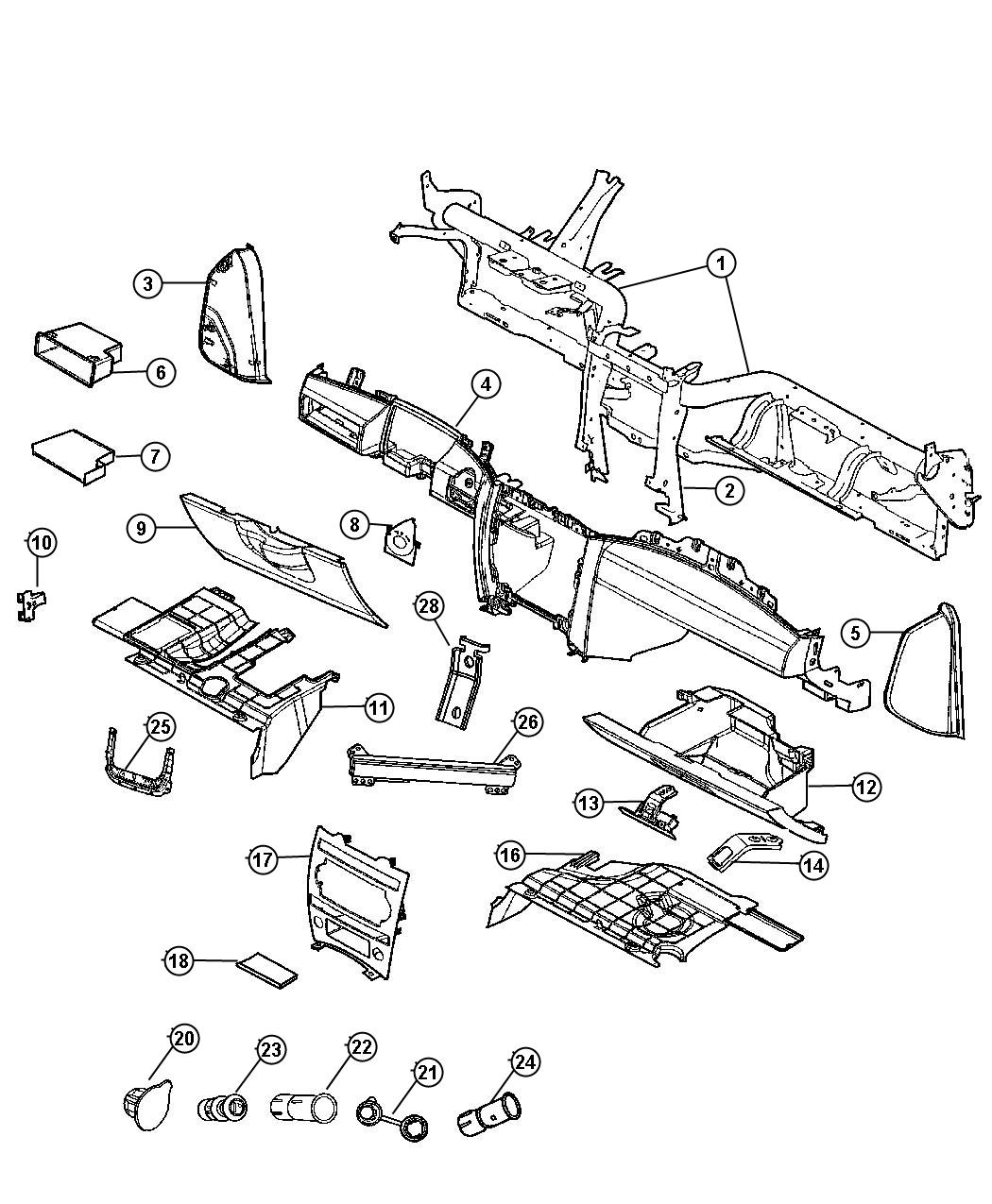 Instrument Panel - Lower. Diagram