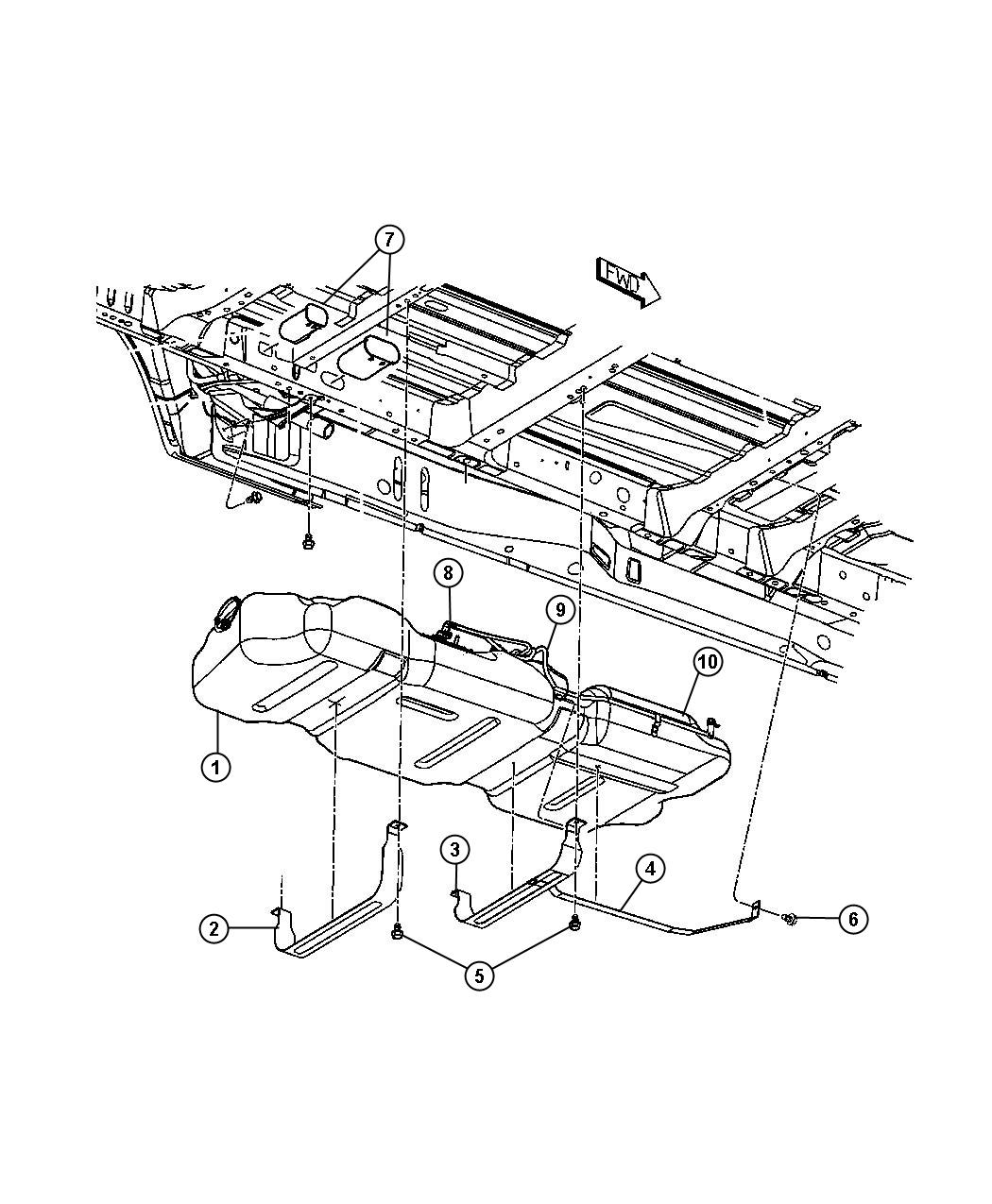 Diagram Tank, Fuel. for your 2005 Dodge Caravan   