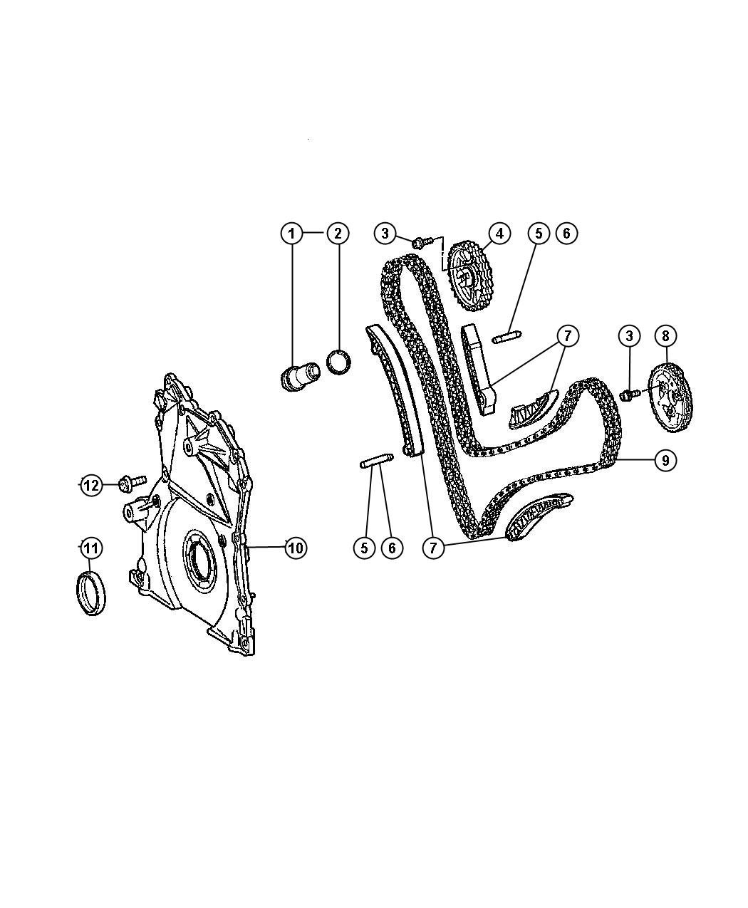 Diagram Front Cover And Timing Drive 3.0L [3.0L V6 Turbo Diesel Engine]. for your Jeep