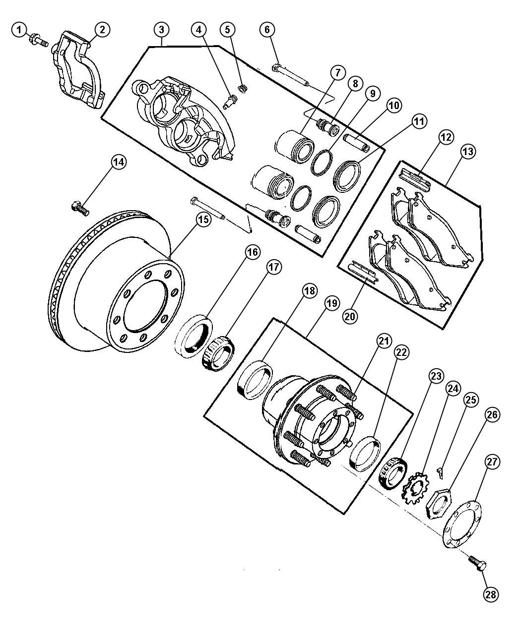 Diagram Brakes,Rear,Disc. for your 2003 Dodge Neon   