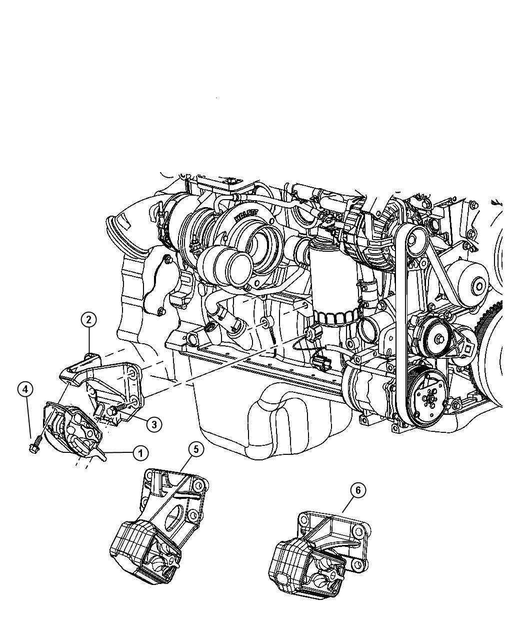 Mounts, Front. Diagram