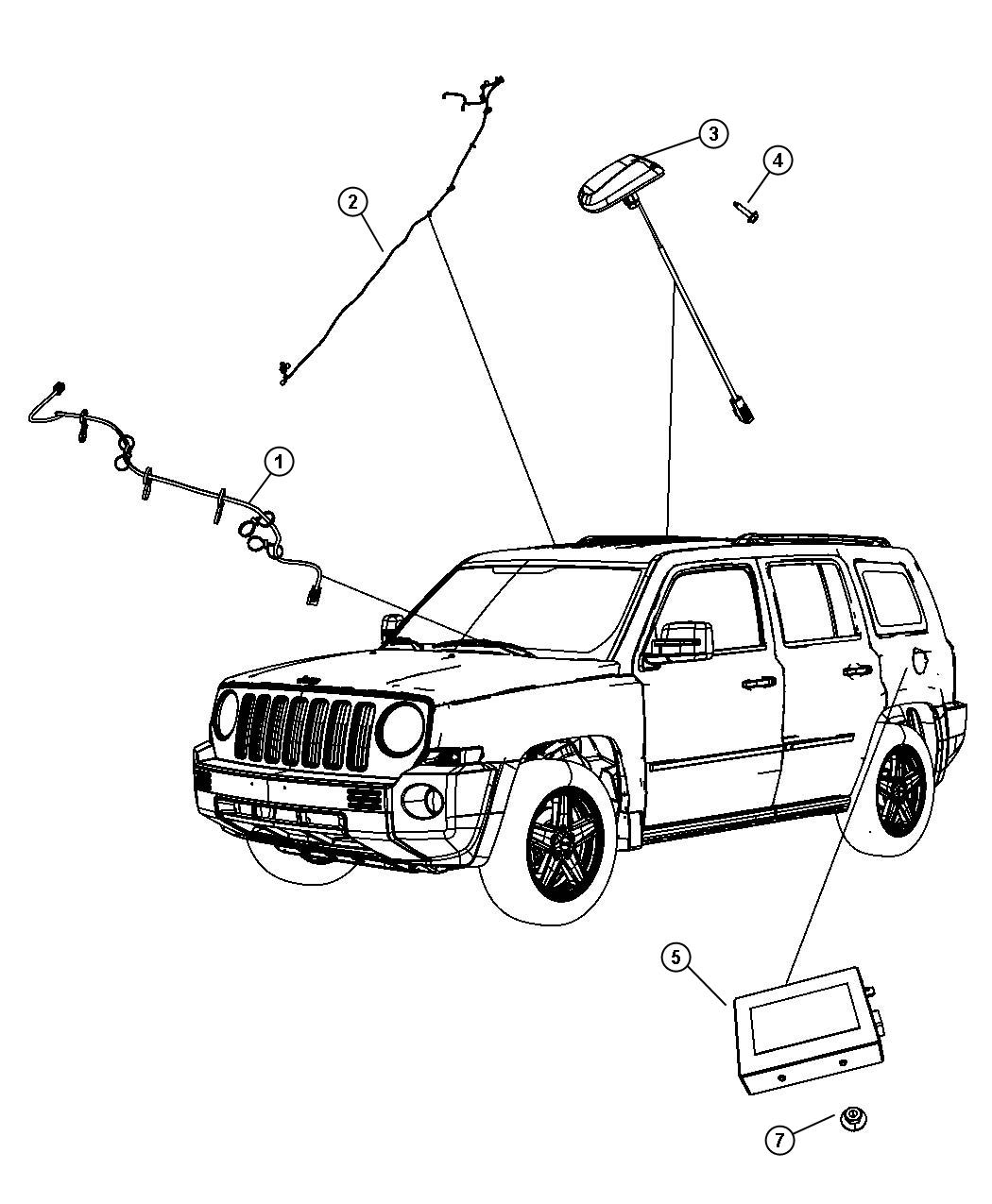 Diagram Satellite Radio System. for your Jeep Patriot  