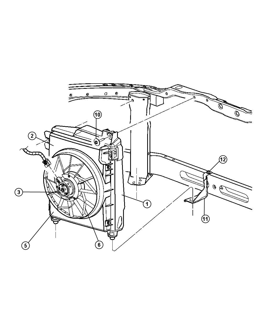 Diagram Air Conditioning Condenser and Fan. for your 2003 Chrysler 300  M 