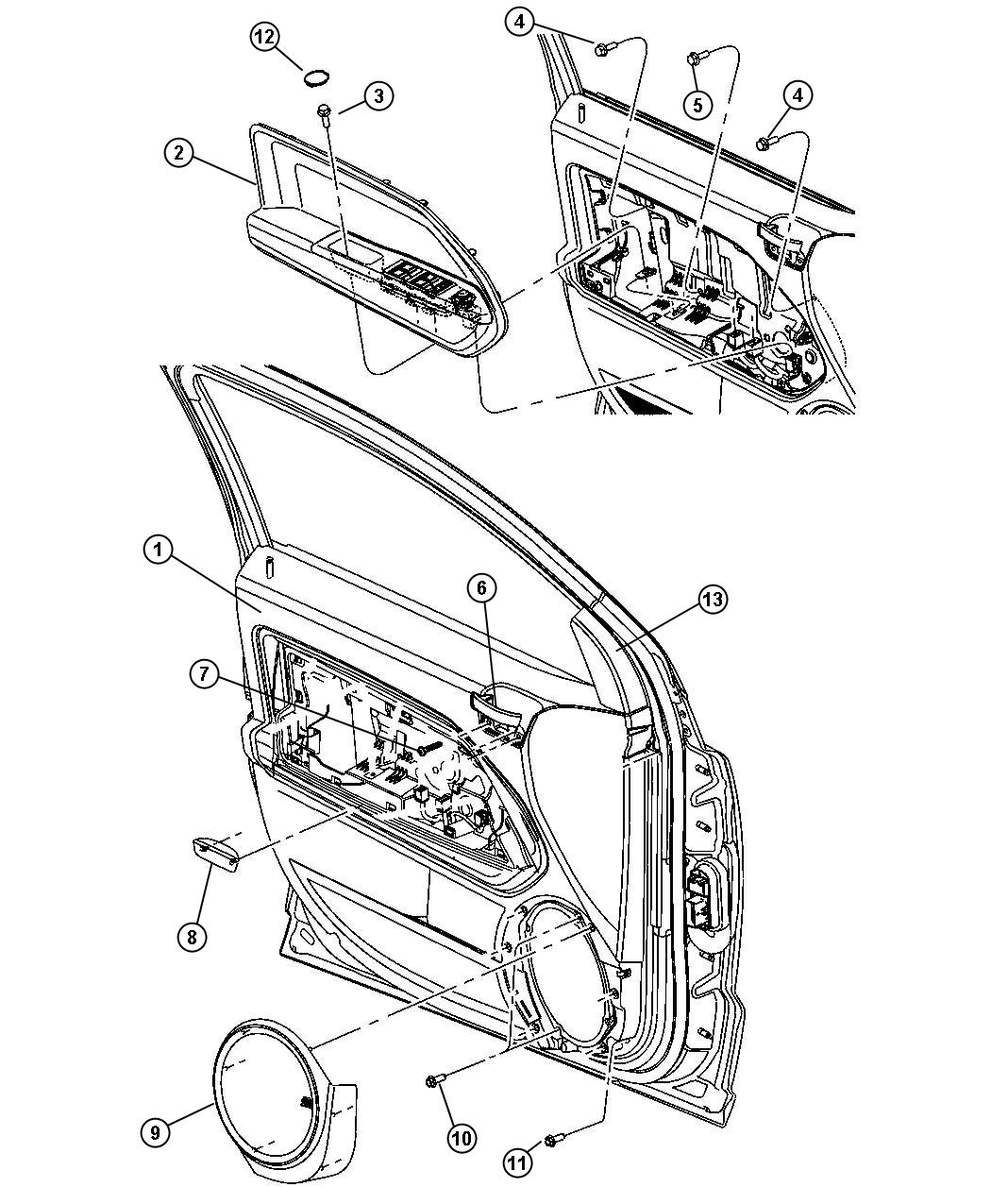 Front Door Trim Panel. Diagram