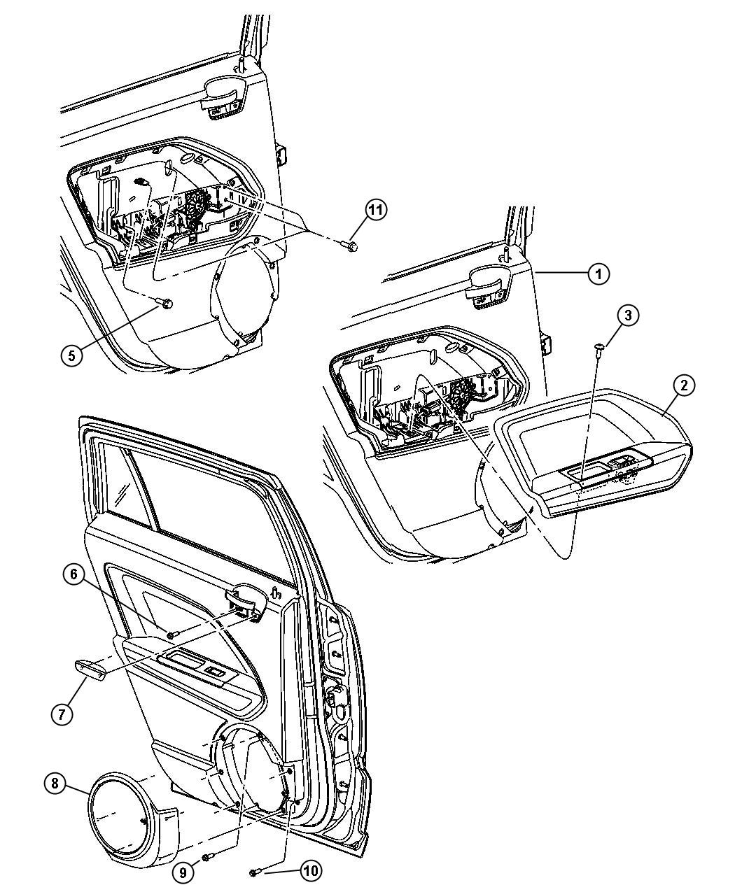 Rear Door Trim Panel. Diagram