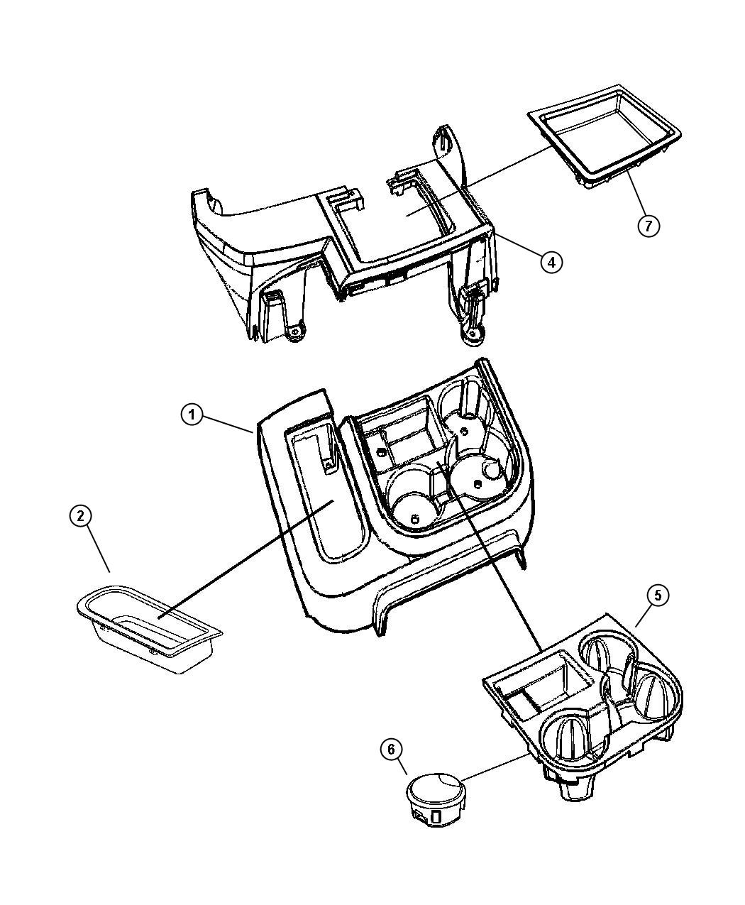 Diagram Console Floor Front [[40/20/40 Split Bench Seat,Mini Floor Console]]. for your 2000 Chrysler 300  M 