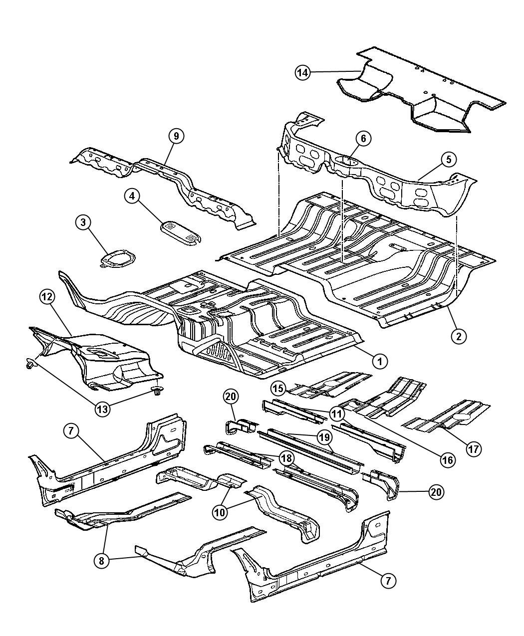 55276036AD - FCA Sill. Body side. Right. Floor, pan, pans, st ...