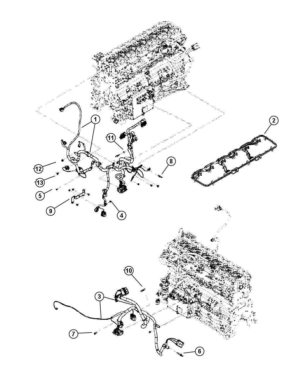 Diagram Wiring, Engine (Diesel). for your 2021 Ram 1500   