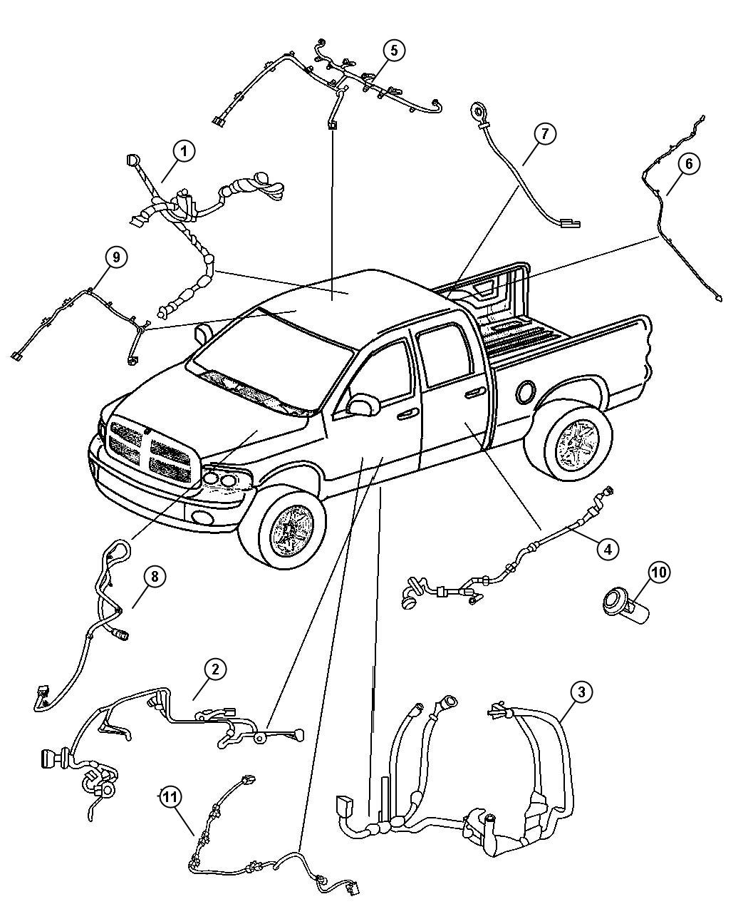 Diagram Wiring Body Front. for your Dodge Ram 2500  