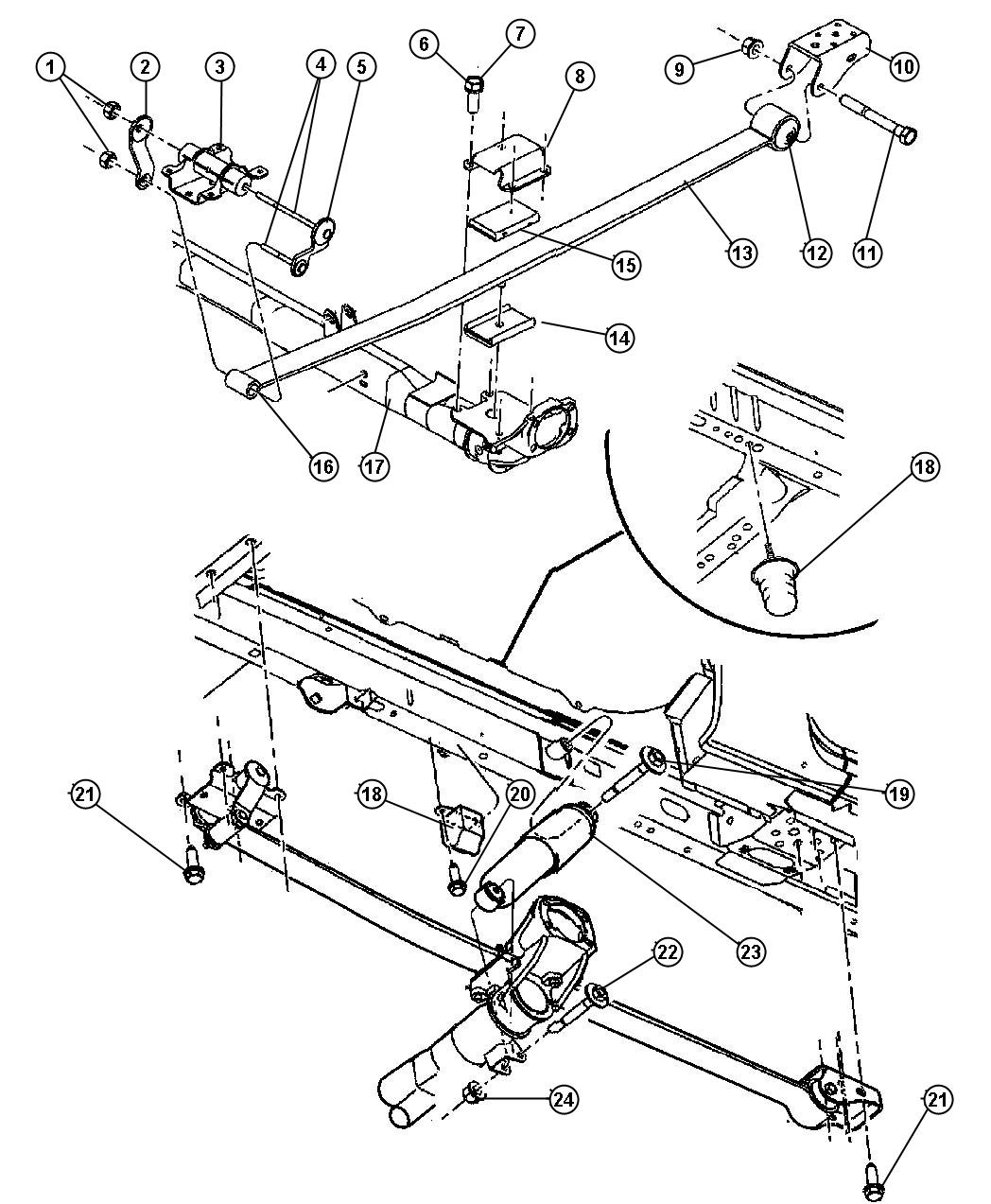 Diagram Suspension, Rear. for your 2015 Dodge Grand Caravan   