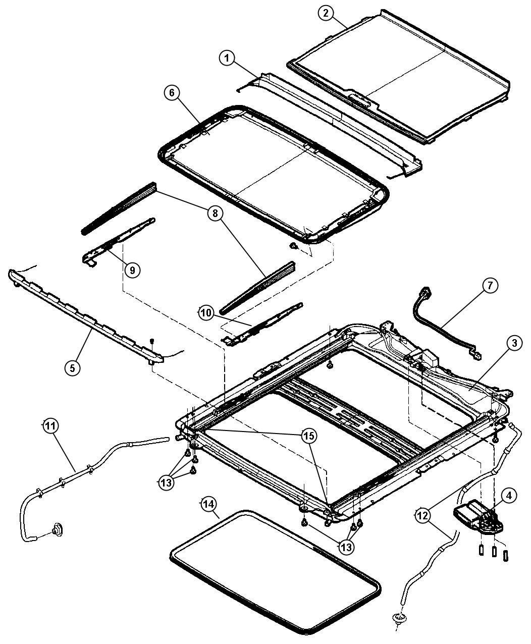 Diagram Sunroof. for your Dodge Ram 1500  