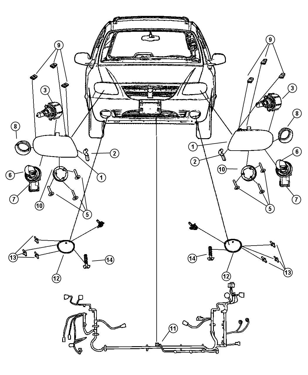 Diagram Lamps--Front. for your Chrysler