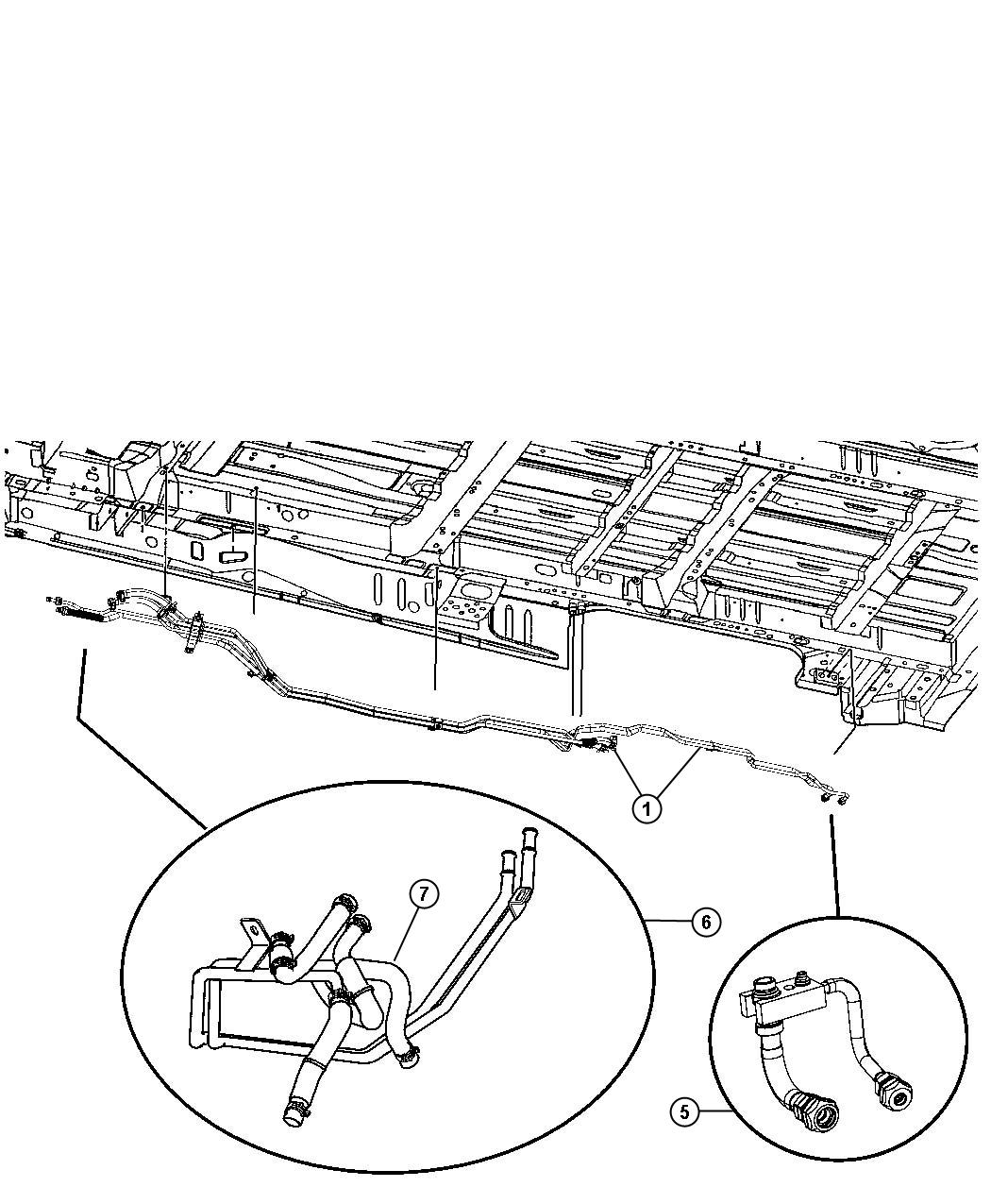 Diagram Plumbing, Air Conditioning and Heater, Rear. for your 2014 Chrysler 200 LX  