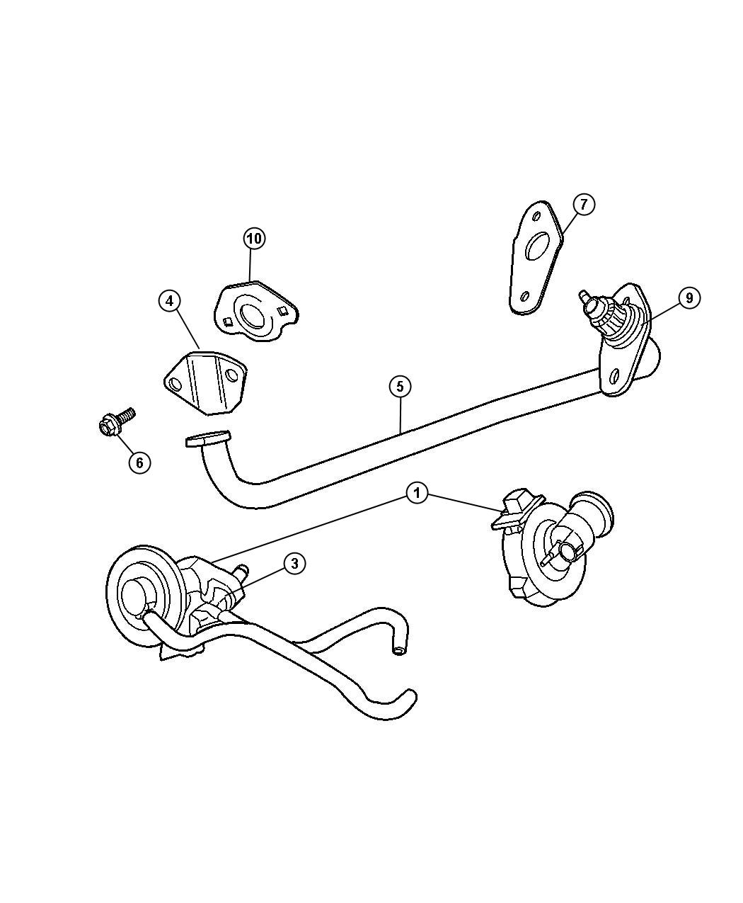 Diagram EGR Valve And Related [[3.8L V6 OHV Engine,4.0L V6 SOHC Engine]]. for your 2019 Dodge Charger   