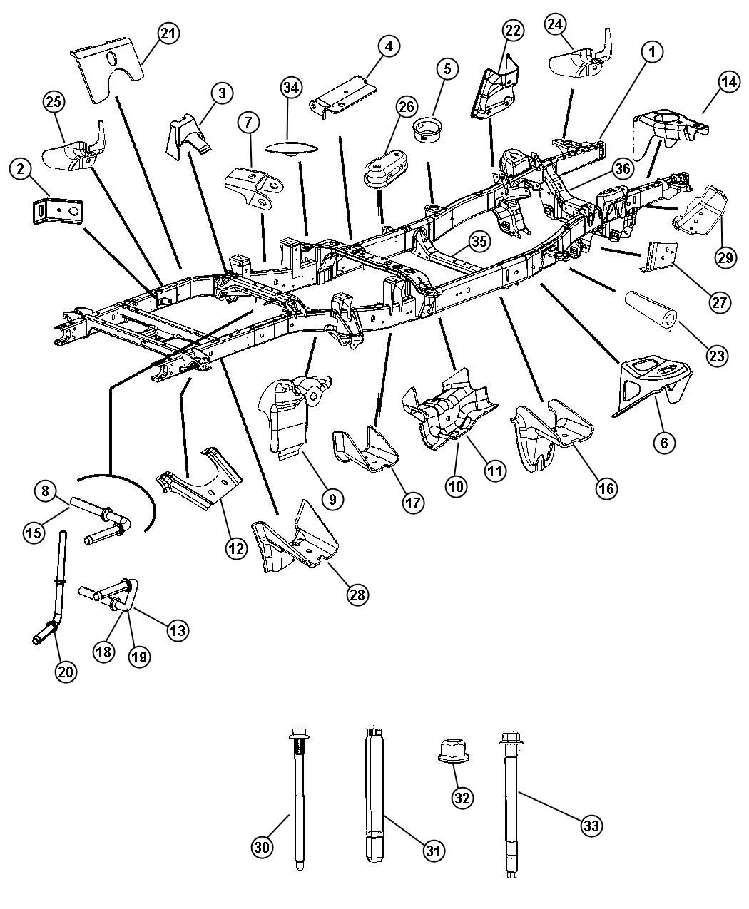 Diagram Frame, 160.5. for your 1998 Dodge Ram 1500   