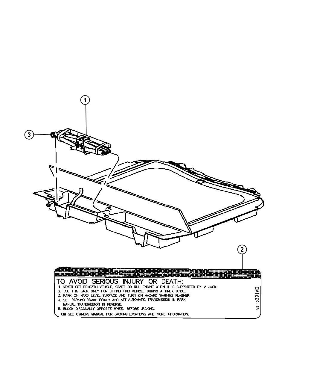 Diagram Jack Stowage. for your Jeep Grand Cherokee  