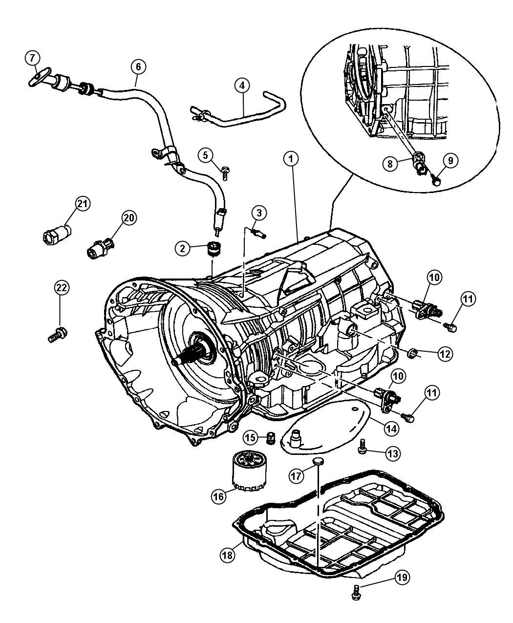 Case and Related Parts. Diagram