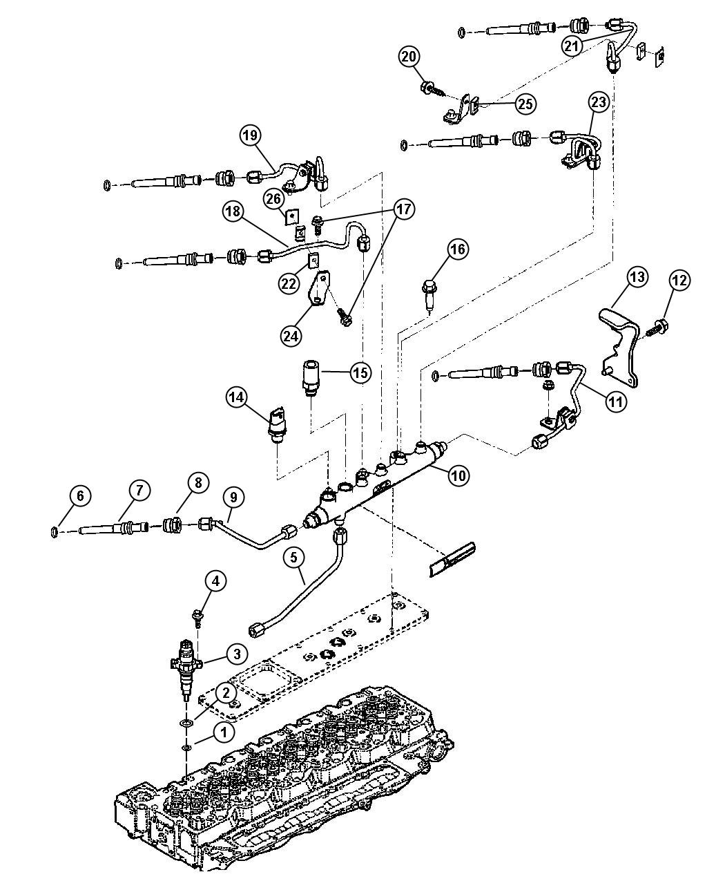 Diagram Injection Plumbing 5.9L [5.9L HO Cummins Turbo Diesel Engine]. for your 2008 Dodge Charger   