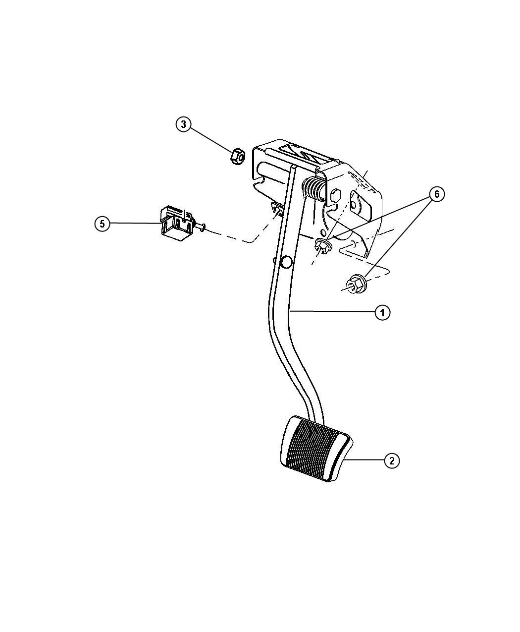 Diagram Pedal, Brake. for your Dodge Charger  