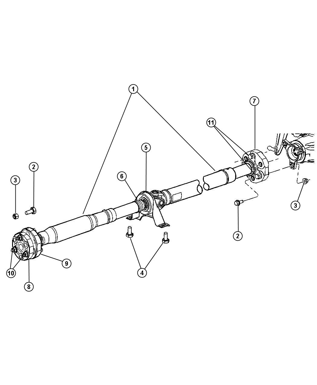 Diagram Shaft, Rear. for your Dodge Charger  