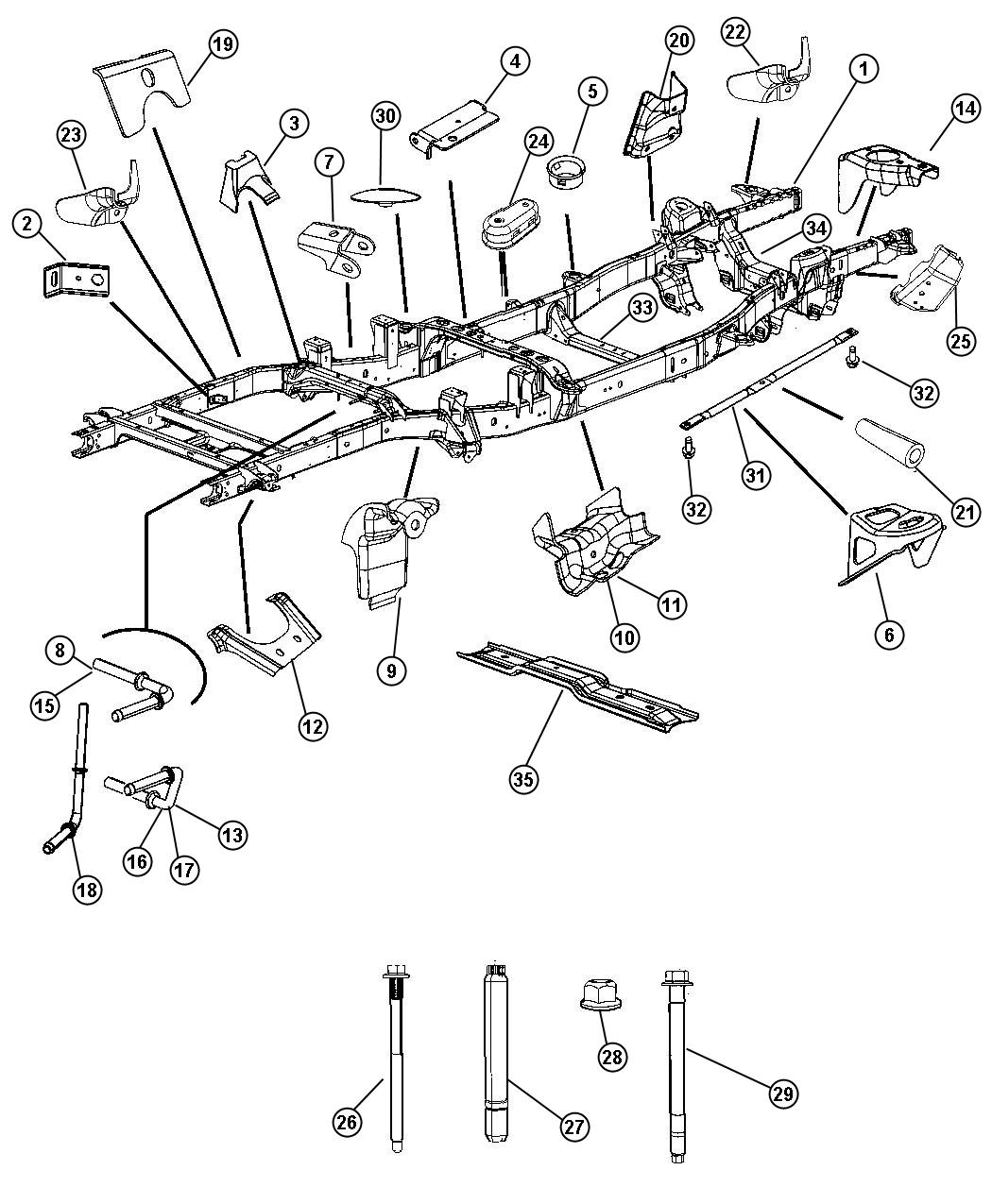 Diagram Frame. for your 2007 Dodge Ram 1500   