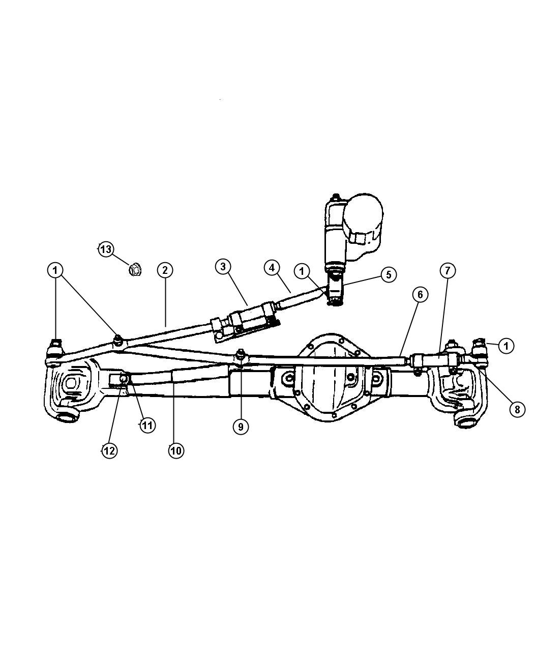 Diagram Linkage,Steering, D3 ,8. for your Dodge Ram 3500  