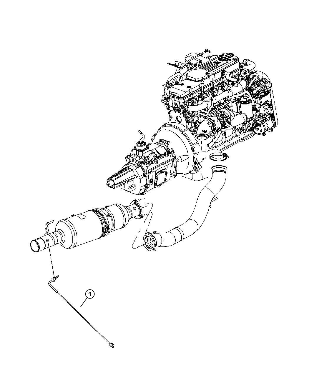 Diagram Exhaust Temperature Sensor [[6.7L 6.7L Cummins Turbo Diesel Engine Engine]]. for your Dodge Ram 3500  