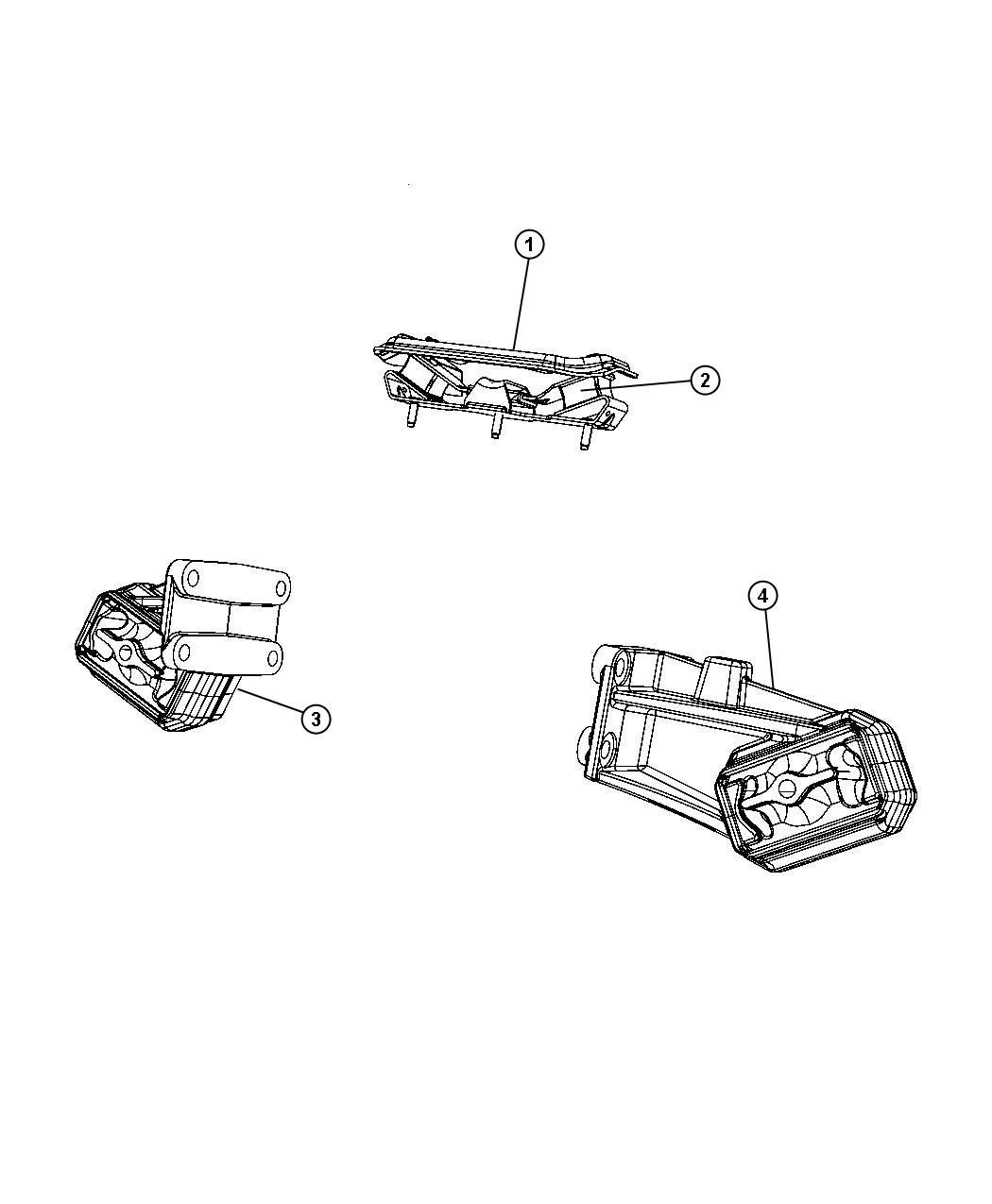 Diagram Mounts 6.7L Engine And Transmission. for your 2004 Chrysler 300  M 