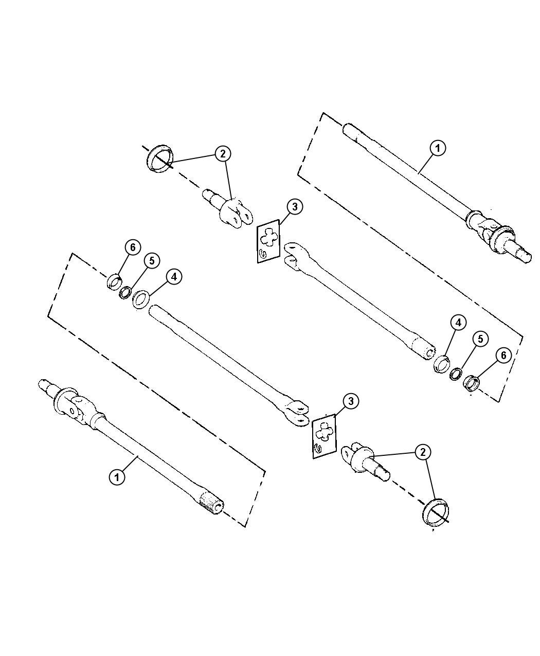 Shafts,Front Axle. Diagram