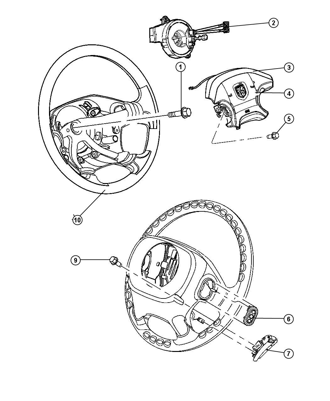 Full size assembly image of Wheel, Steering. (1/1)