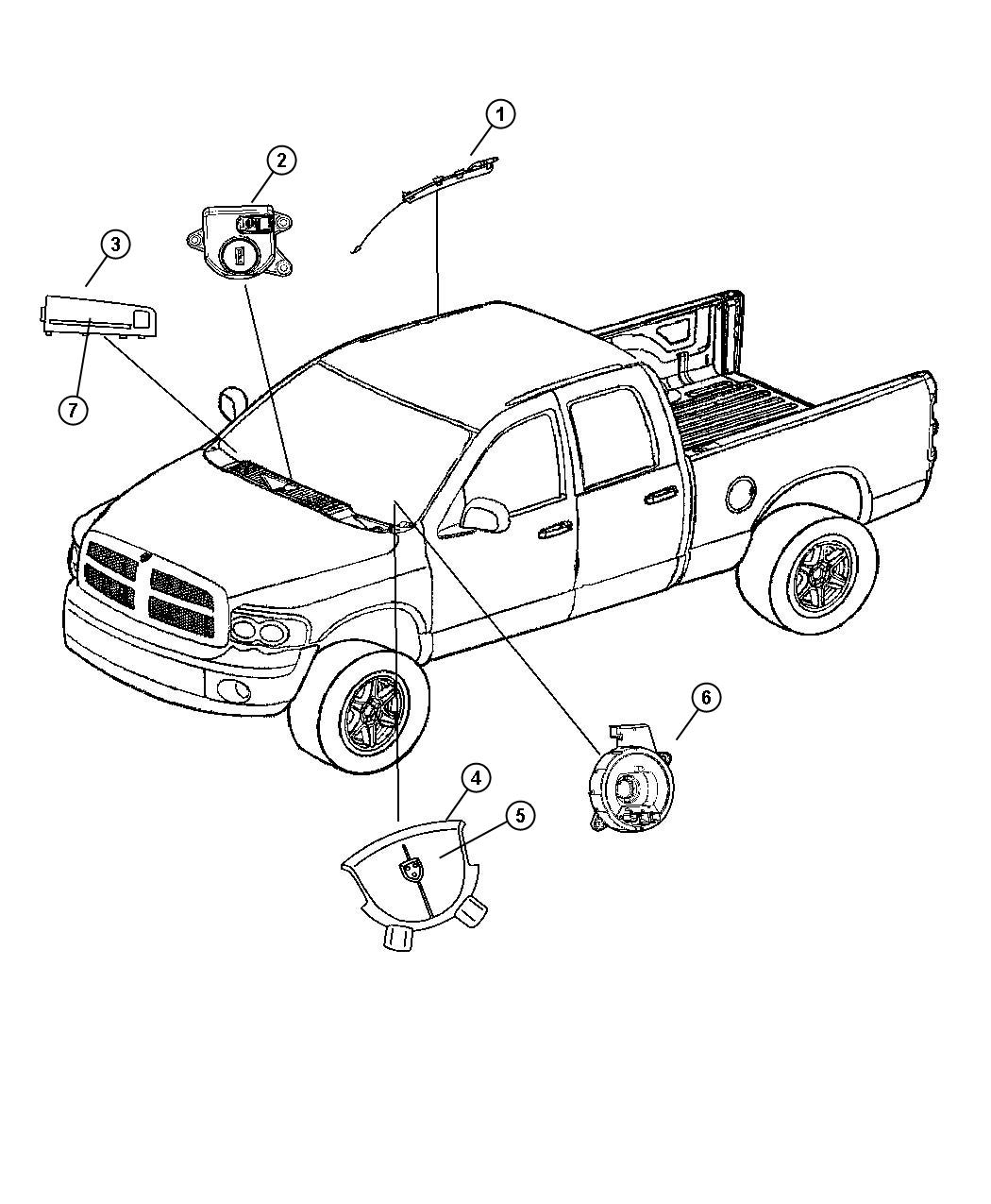 Dodge Ram 1500 Air bag. Passenger. [d5][advanced multistage