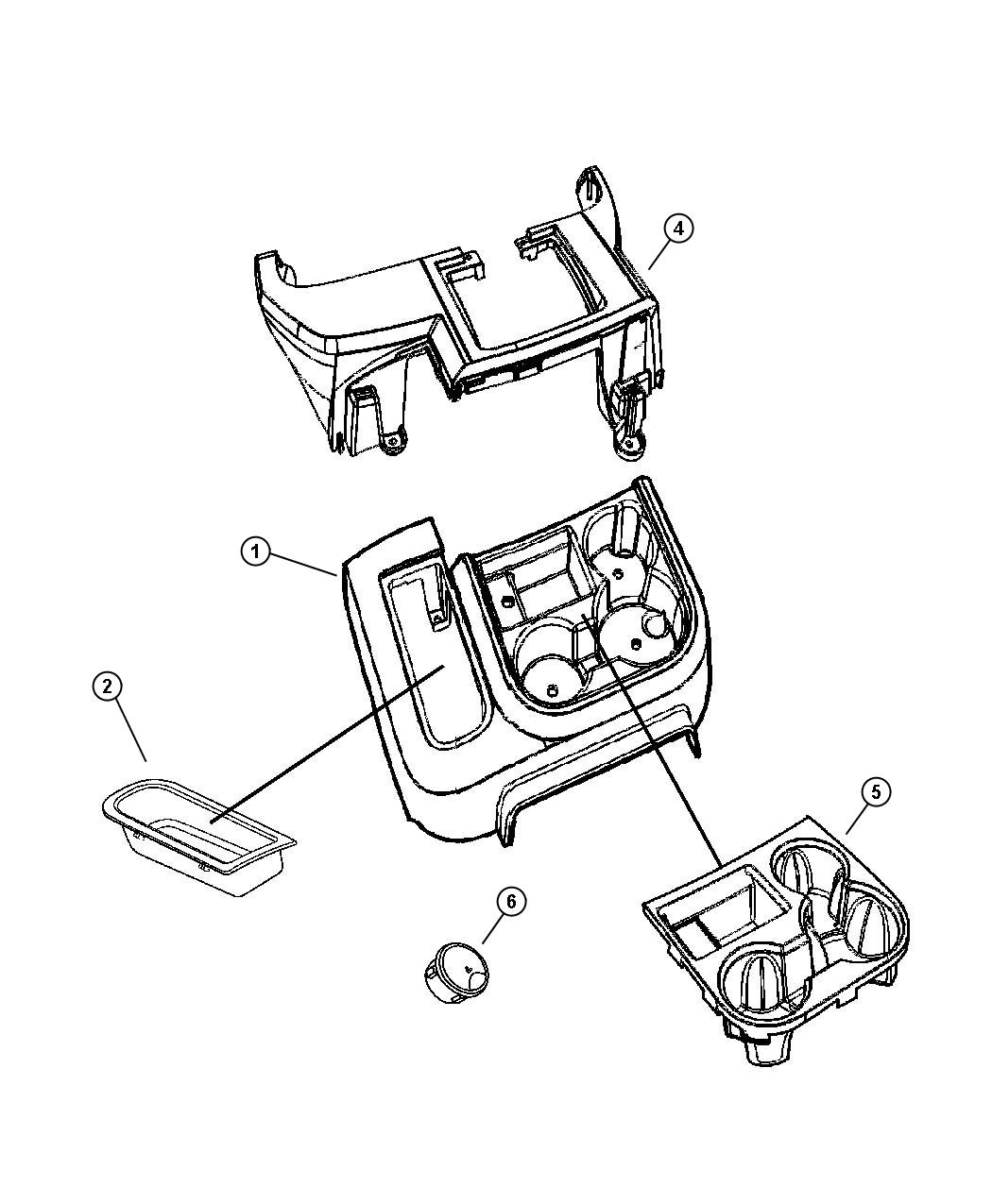 Diagram Floor Console [40/20/40 Split Bench Seat]. for your 2000 Chrysler 300  M 