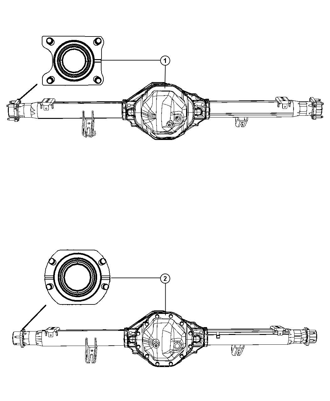 Diagram Axle Assembly,Rear,Corporate 9.25 [Corporate 9.25 LD Rear Axle],DR 1,6. for your 2002 Chrysler 300  M 