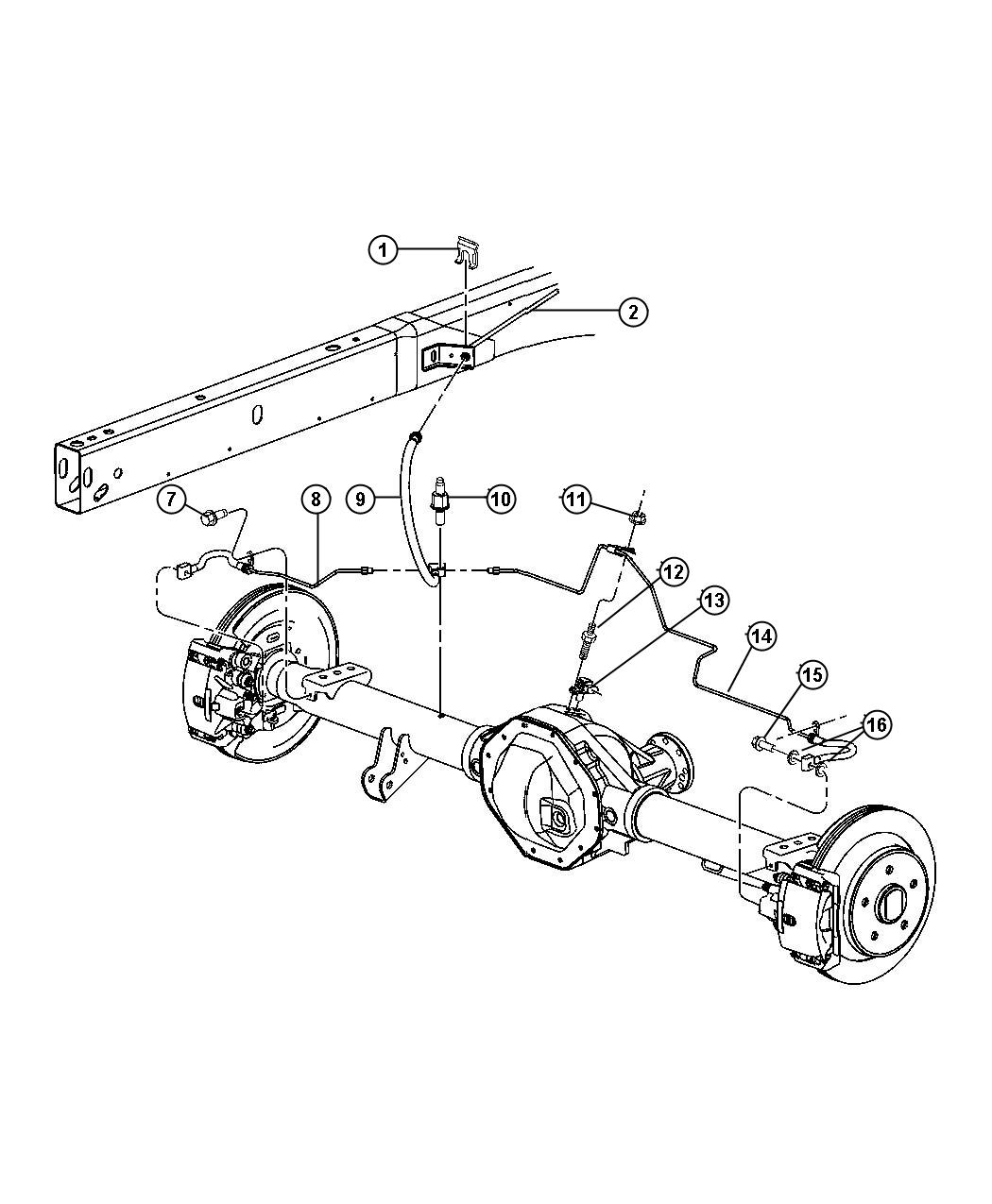 Diagram Lines and Hoses,Brake,Rear,With [4 Wheel Disc Rr Anti-Lock Brakes]. for your 2001 Chrysler 300  M 