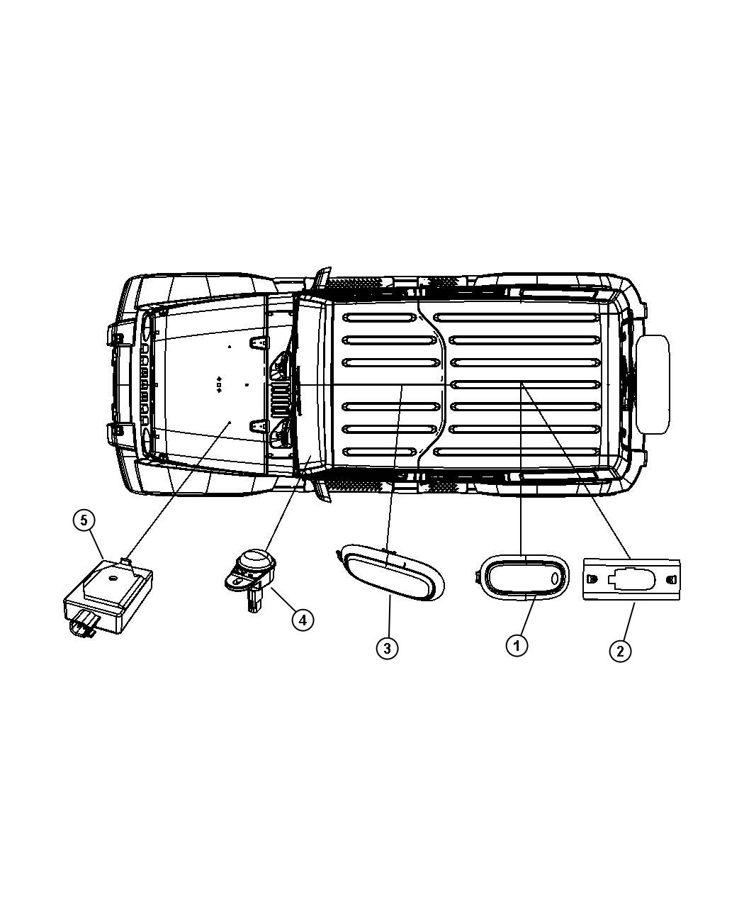 Diagram Lamps--Cargo-Dome-Courtesy. for your 2011 Jeep Wrangler   