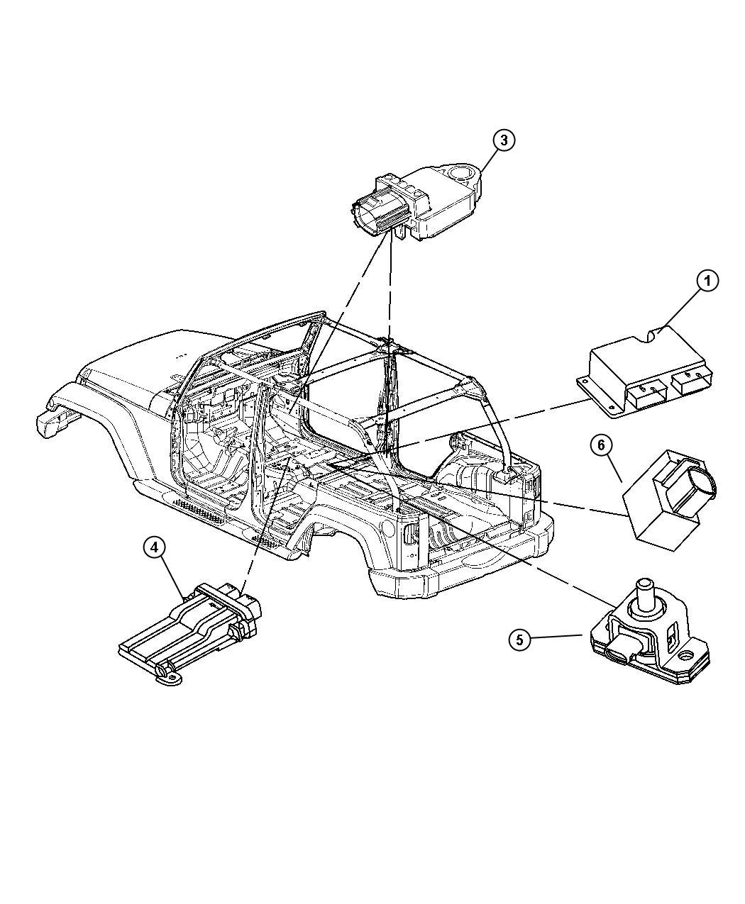 Air Bag Modules and Sensors. Diagram