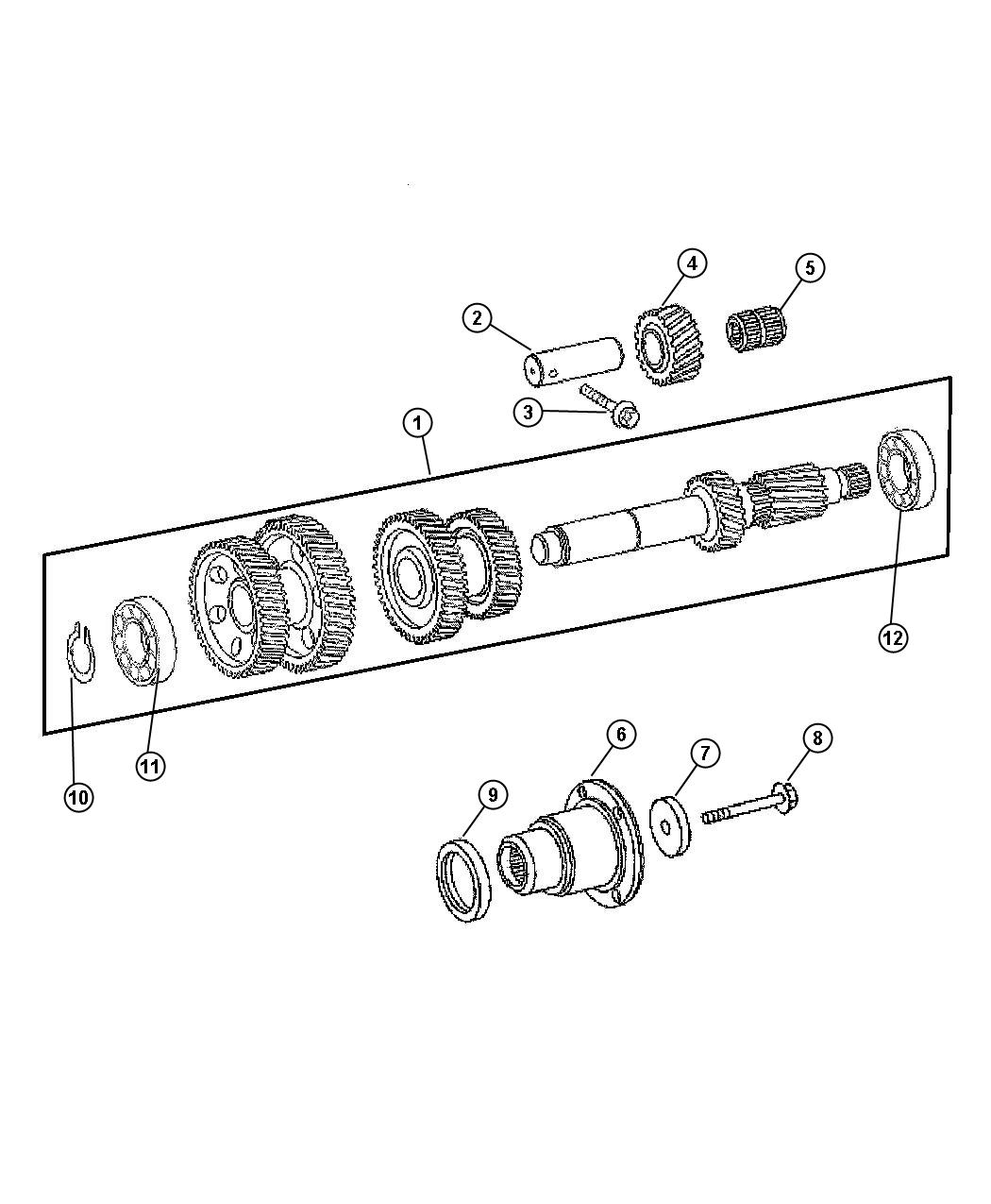 Counter Shaft and Reverse Idler Gear. Diagram