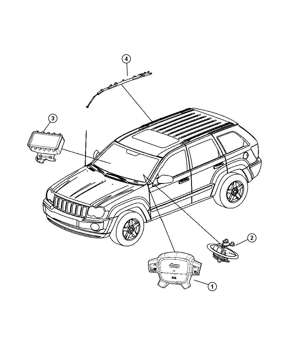 Diagram Air Bags and Clock Spring. for your 2000 Chrysler 300  M 