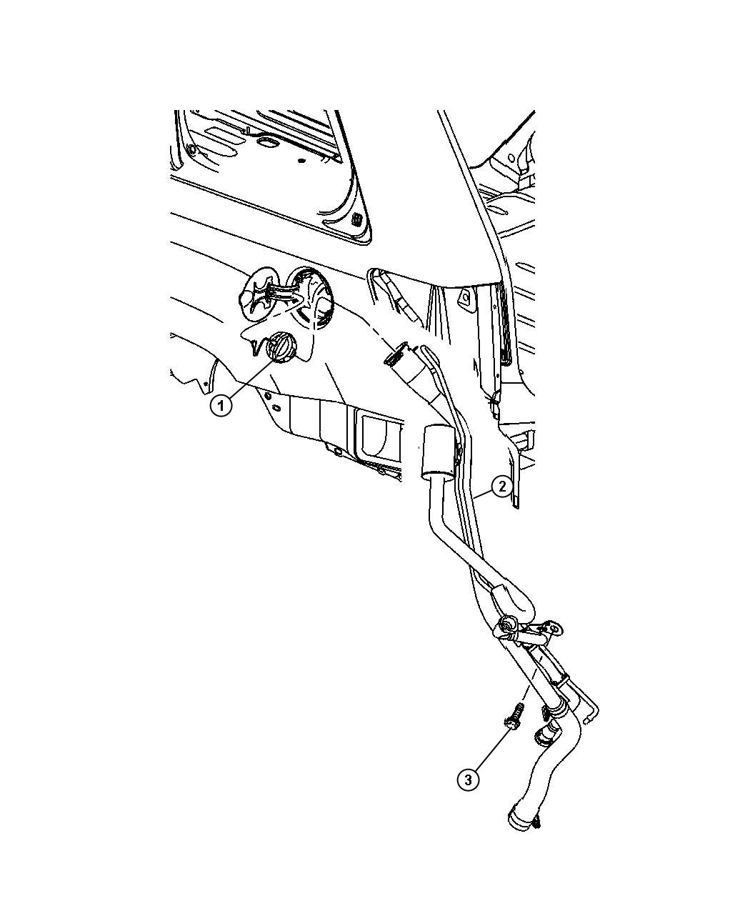 Diagram Fuel Tank Filler Tube. for your Jeep