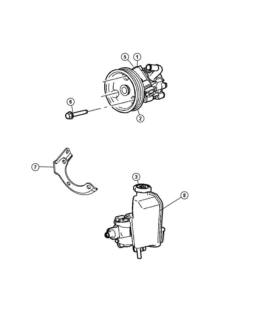 Power Steering Pump. Diagram