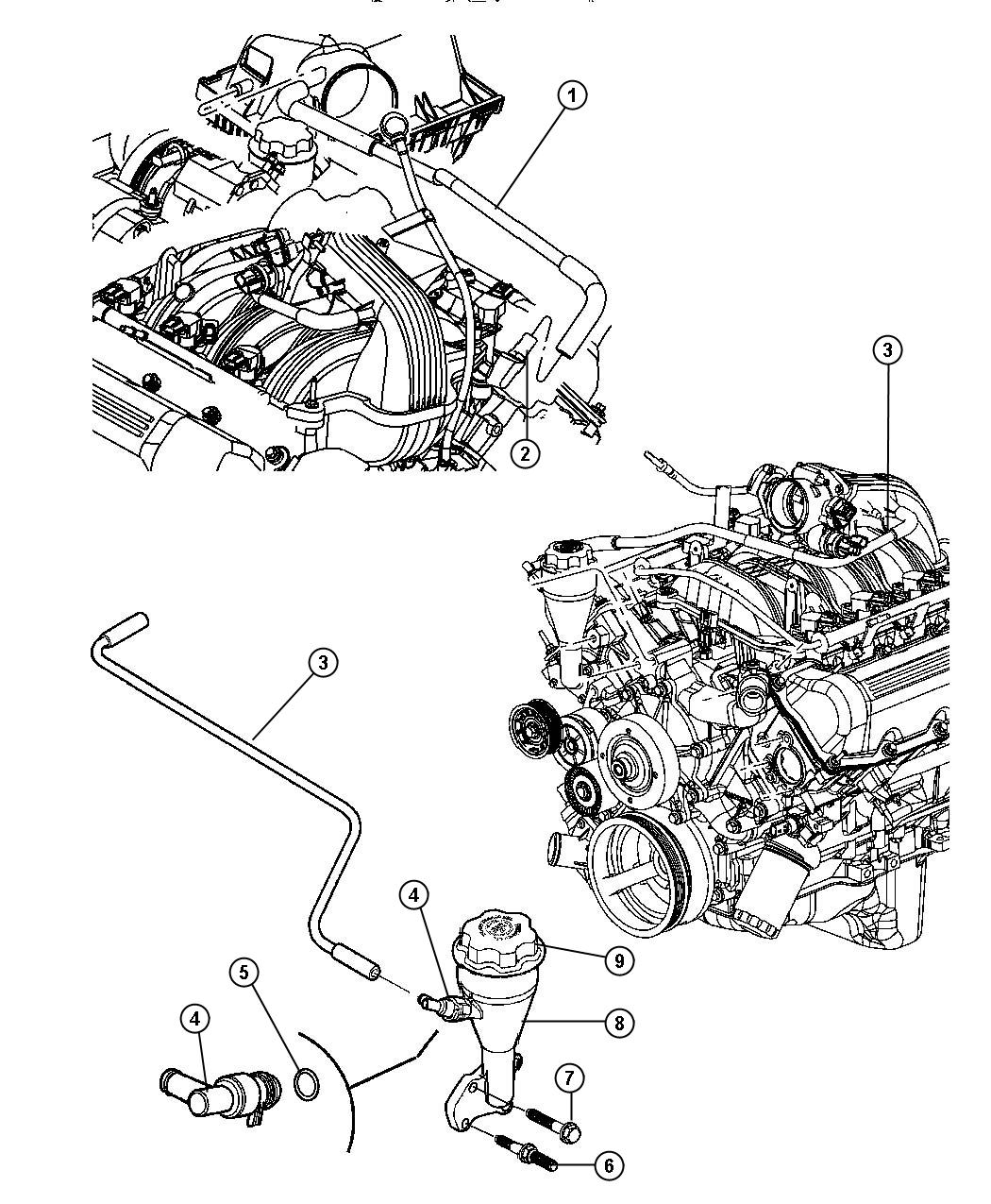 Diagram Crankcase Ventilation 3.7L [3.7L V6 Engine]. for your 2004 Chrysler 300  M 