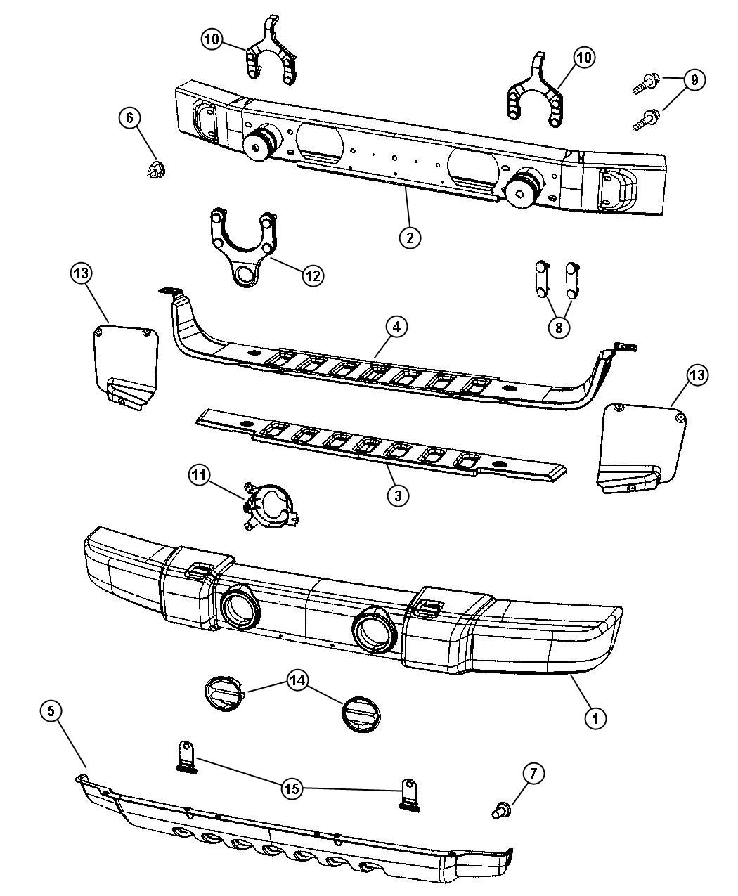 Diagram Front Fascia. for your Chrysler 300  M