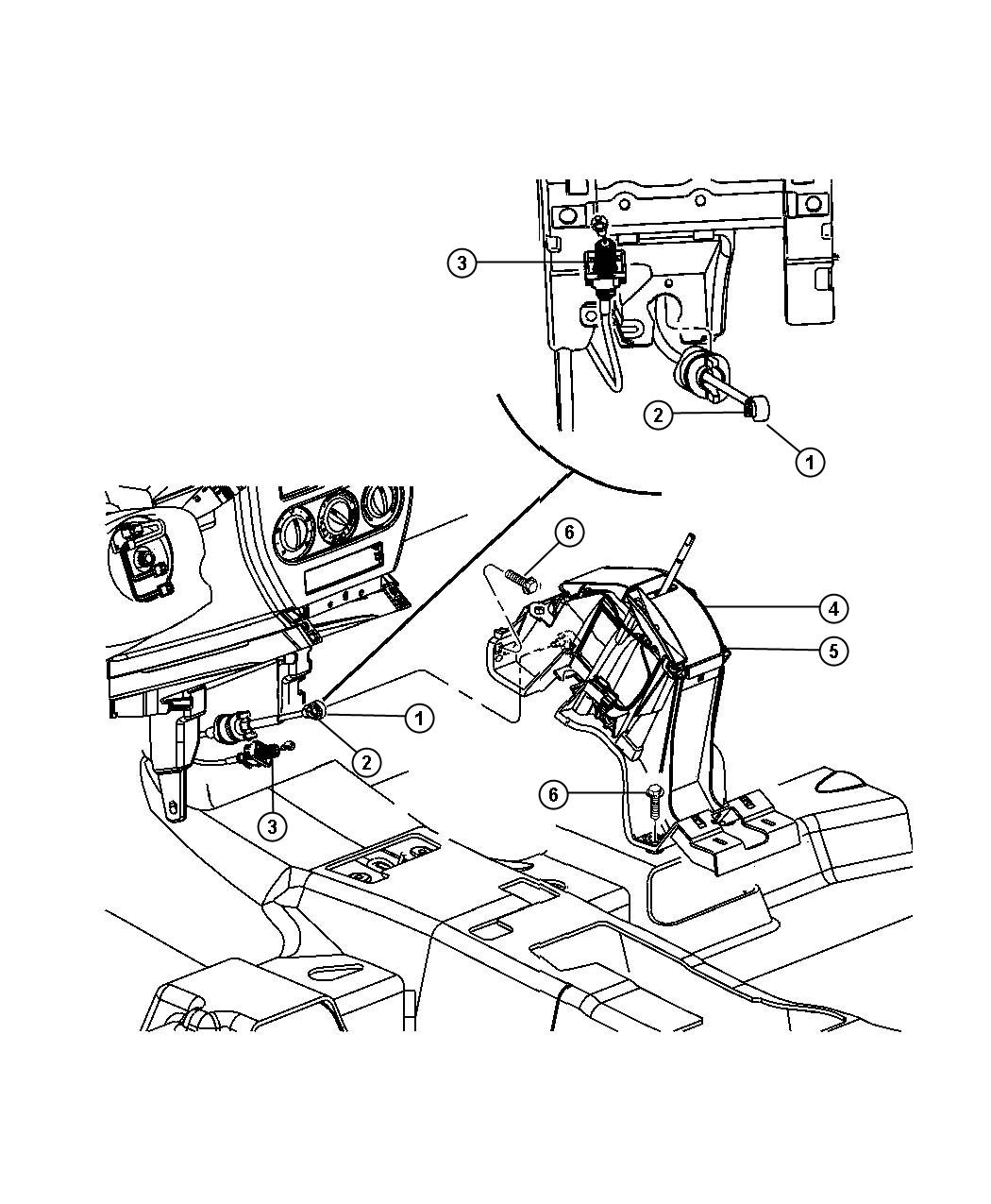 Diagram Gearshift Control. for your Jeep Compass  