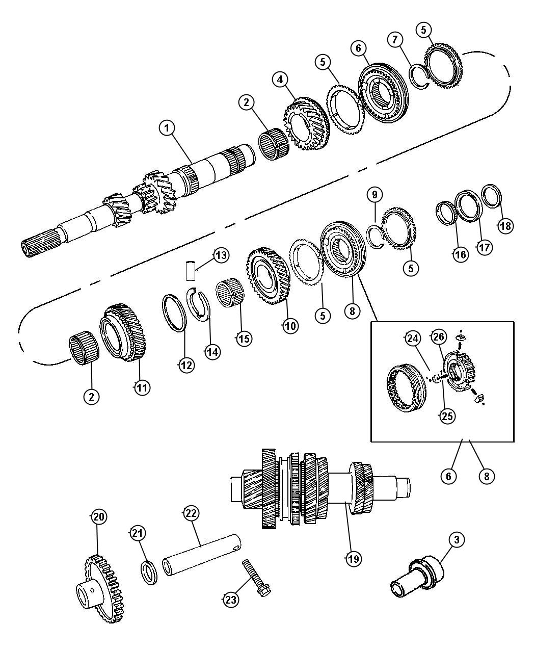 Diagram Geartrain. for your Jeep Patriot  