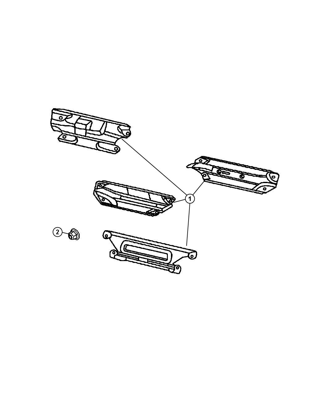 Heat Shields, 3.7 [All 3.7L 6-Cyl Gas Engines] 4.7 [All 4.7L Gas Engines] 5.7 [All 5.7L 8Cyl Gas Engines]. Diagram