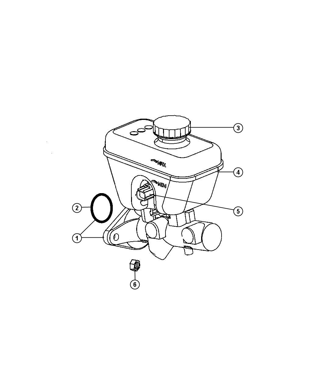 Diagram Master Cylinder,Brake. for your Jeep Commander  